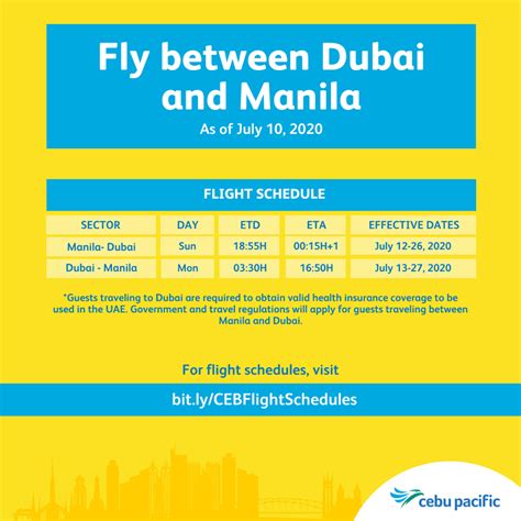 cebu pacific dubai to manila schedule